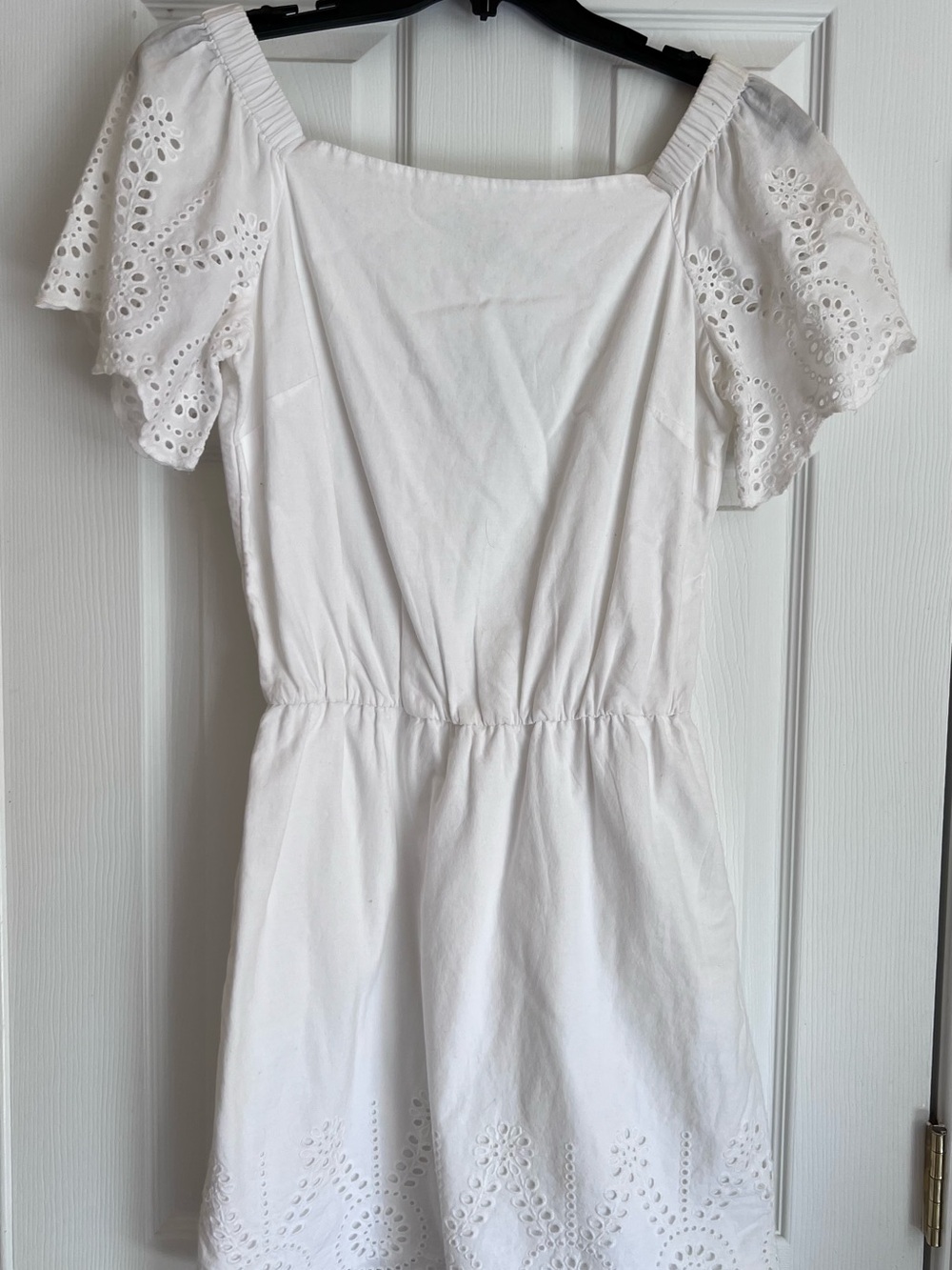 White House Black Market White Eyelet Short Dress